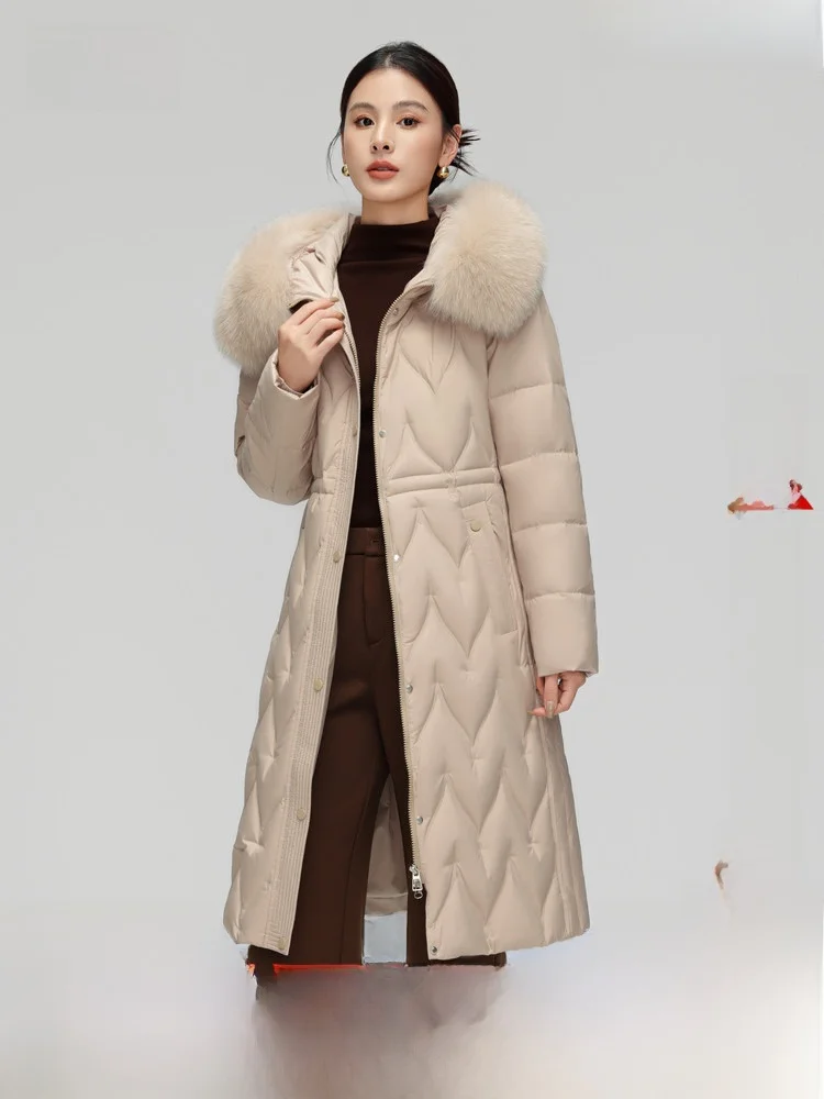 Новая удлиненная женская пуховая куртка Snow Flng 2026 весна с отстегивающимся меховым воротником, модное объемное пальто
Новая удлиненная женская пуховая куртка Snow Flng 2026 весна с отстегивающимся меховым воротником, модное объемное пальто