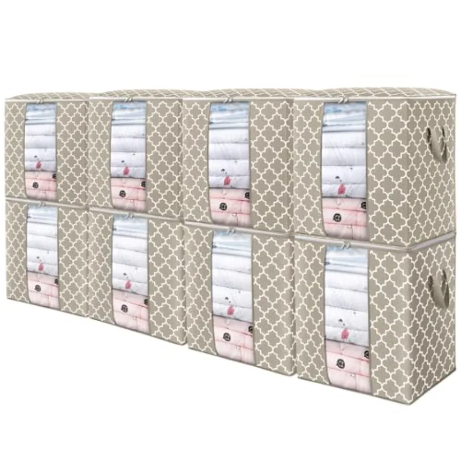 Storage Bags 8 Pack/100L Large Blanket Clothes Organization and Storage Containers for Comforters, Bedding, Foldable Organizer
Storage Bags 8 Pack/100L Large Blanket Clothes Organization and Storage Containers for Comforters, Bedding, Foldable Organizer
