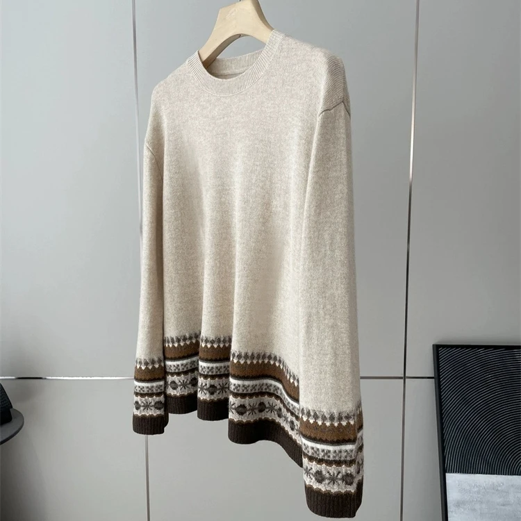 Zhi3500 Women's Loose Knitted round Neck Sweater Fair Isle Pattern Casual Fashion Winter Collection Comfortable Fit Top
Zhi3500 Women's Loose Knitted round Neck Sweater Fair Isle Pattern Casual Fashion Winter Collection Comfortable Fit Top