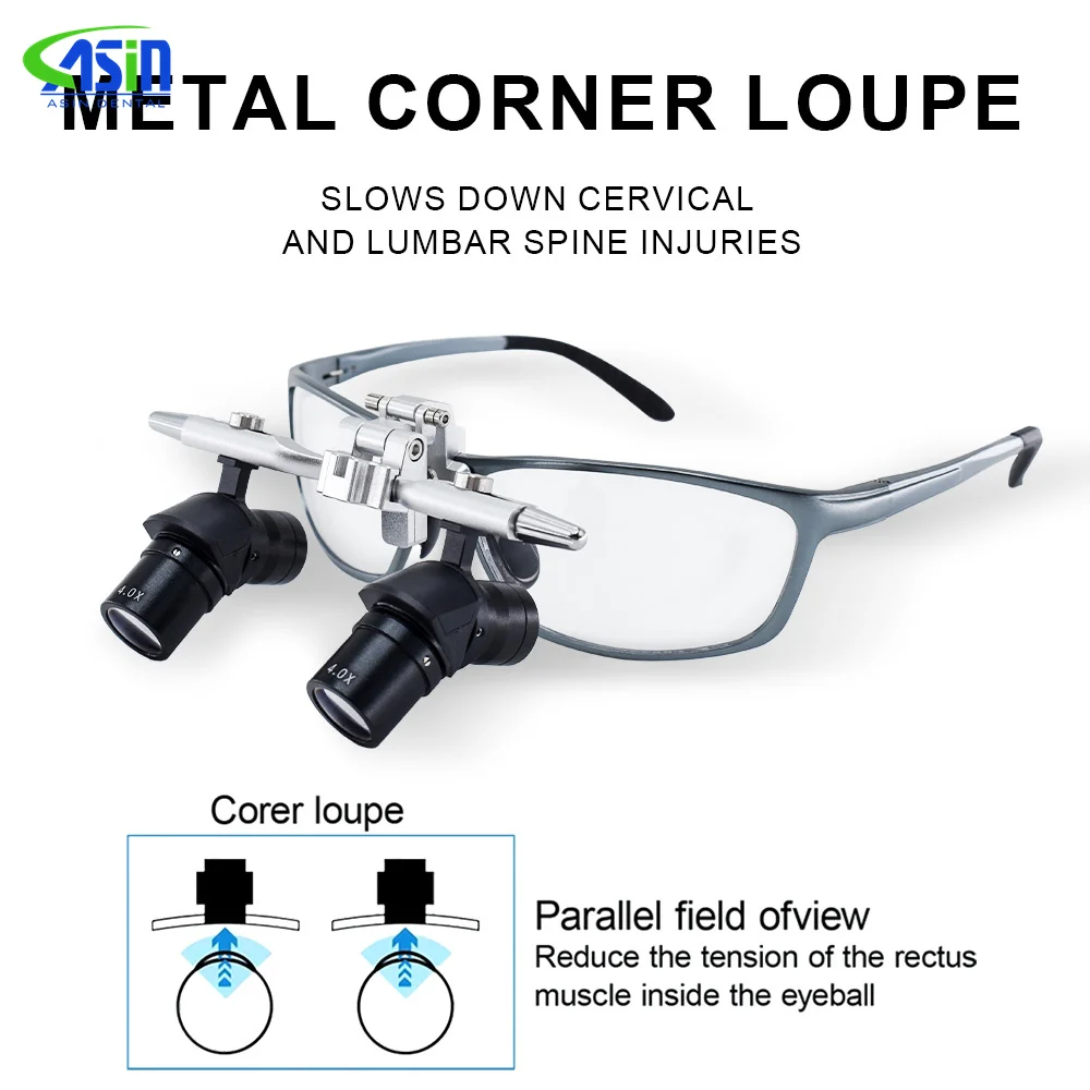 Dental 48 ° Ergo Loupes 4X Medical Magnifying Glass Prevent Bending and Portable Ergo Loupes Light Combination Dentistry Tool
Dental 48 ° Ergo Loupes 4X Medical Magnifying Glass Prevent Bending and Portable Ergo Loupes Light Combination Dentistry Tool