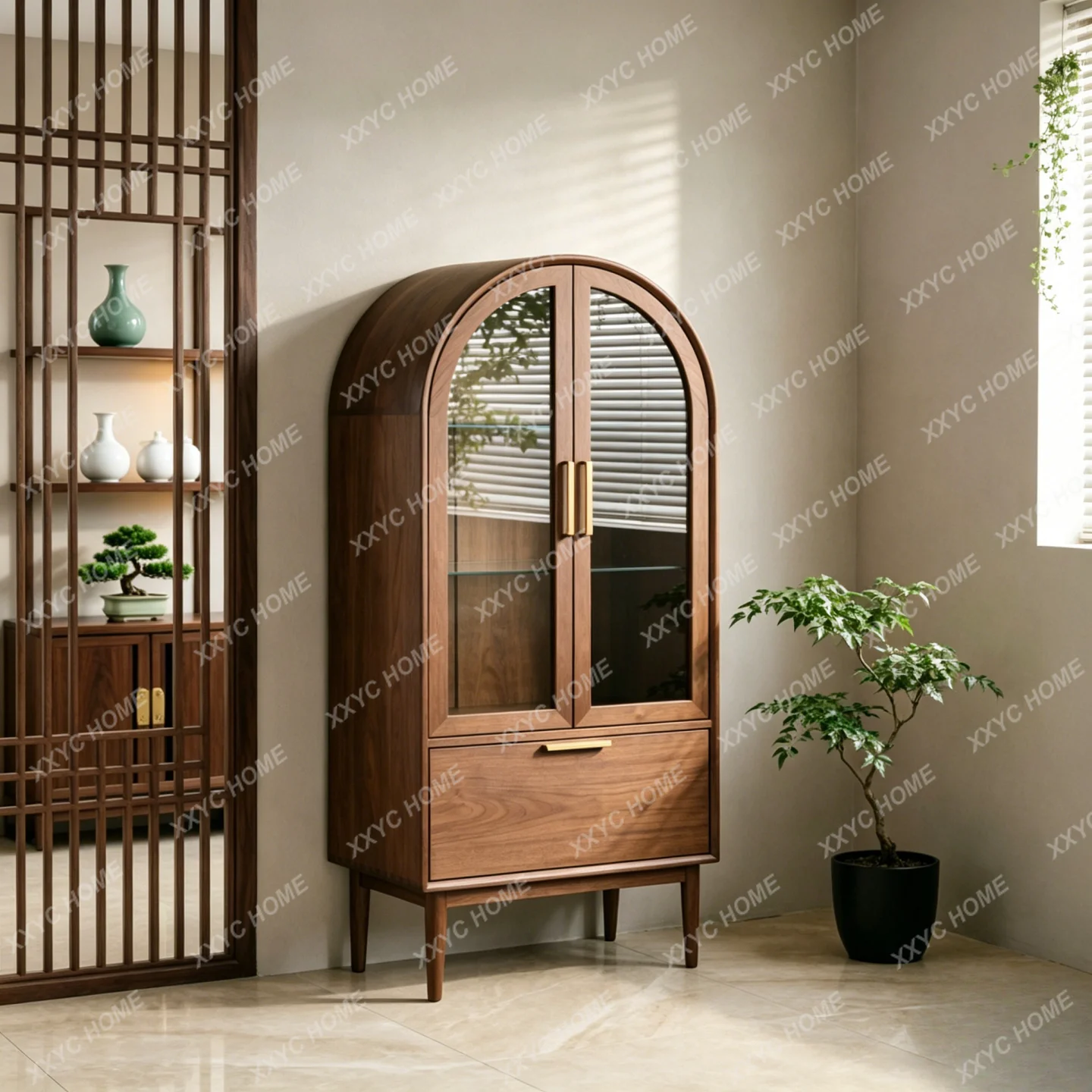 FF tempered glass, display cabinet living room art, -style solid wood wine cabinet
FF tempered glass, display cabinet living room art, -style solid wood wine cabinet