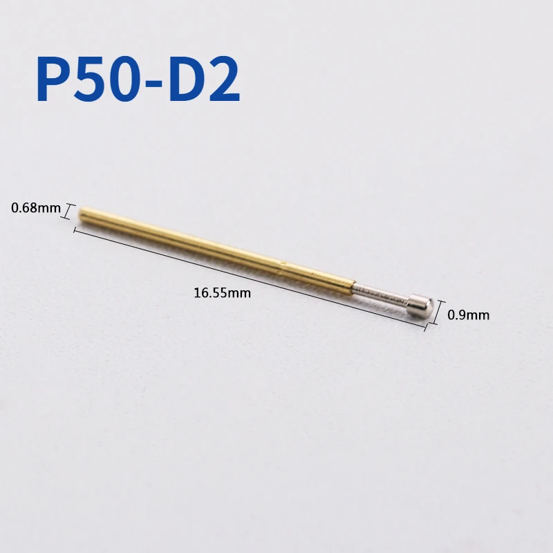 100PCS/pack P50-D2 Big Round Head Spring Test Probe Needle Outer Diameter 0.9mm Length 16.55mm PCB Pogo Pin
100PCS/pack P50-D2 Big Round Head Spring Test Probe Needle Outer Diameter 0.9mm Length 16.55mm PCB Pogo Pin
