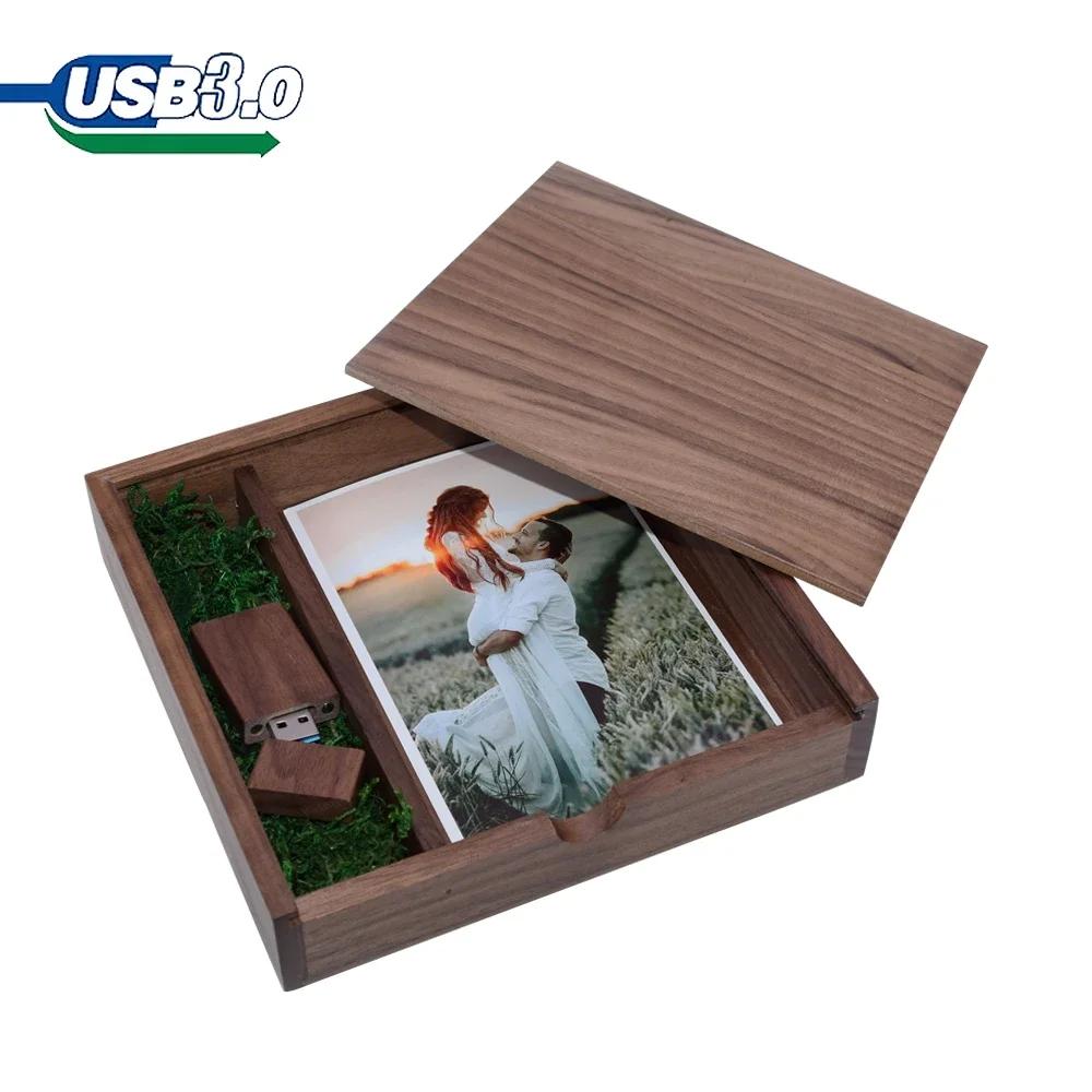 3.0 Flash Drive Free LOGO Wooden Photo Album USB+Box 64GB Walnut Memory SticK 32GB 16GB Photography Wedding Gift Pendrive
3.0 Flash Drive Free LOGO Wooden Photo Album USB+Box 64GB Walnut Memory SticK 32GB 16GB Photography Wedding Gift Pendrive