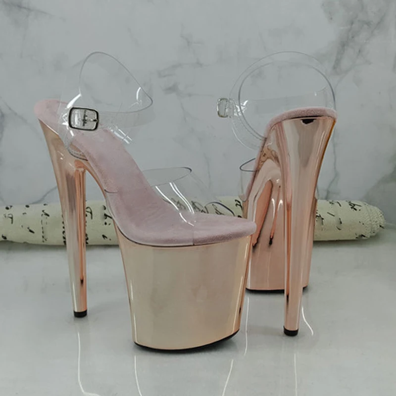 Rose Gold Platform Stilettos Clear Pvc Strap Ankle Buckle Sandals Sexy Open Toe Slingback High Heels Dance Shoes Plus Size
Rose Gold Platform Stilettos Clear Pvc Strap Ankle Buckle Sandals Sexy Open Toe Slingback High Heels Dance Shoes Plus Size