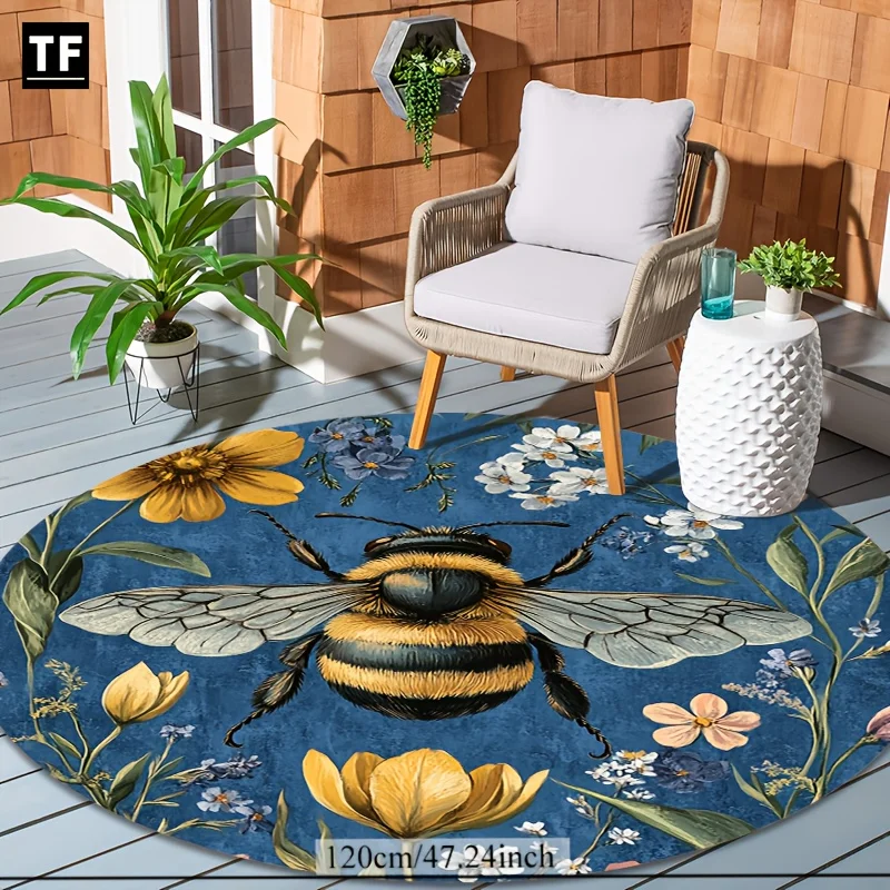 Круглый ковер Crystal Velvet Bee & Flower — весенний мягкий ковер для спальни, гостиной, современного домашнего декора, напольный коврик
Круглый ковер Crystal Velvet Bee & Flower — весенний мягкий ковер для спальни, гостиной, современного домашнего декора, напольный коврик