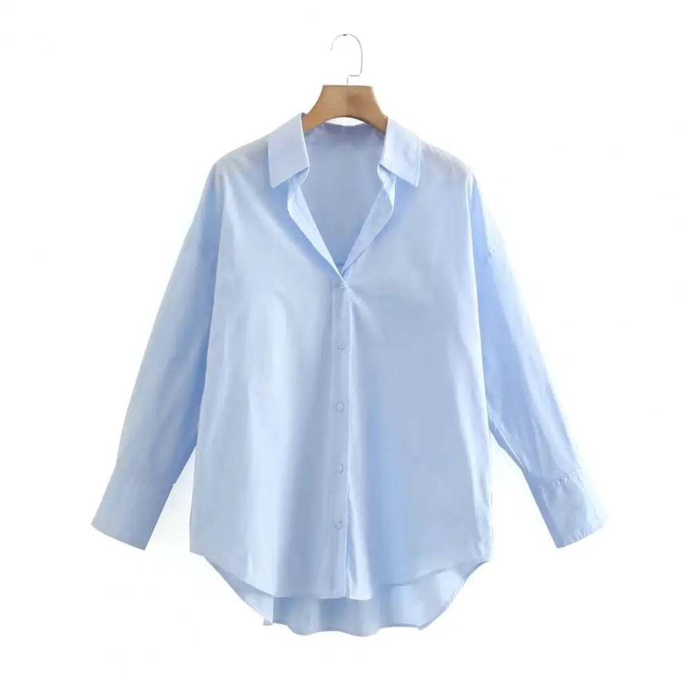 Single Breasted Women Shirt Turn-down Collar Spring Autumn Top Long Sleeve Candy Color Loose Blouse Ladies Clothing Workwear
Single Breasted Women Shirt Turn-down Collar Spring Autumn Top Long Sleeve Candy Color Loose Blouse Ladies Clothing Workwear