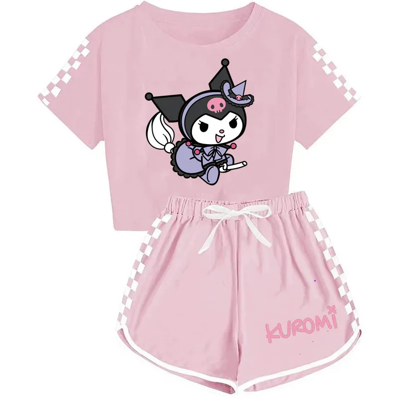 Sanrio Girls Boys T-Shirt Short Sleeve Shorts Sweatpants Sportswear Set Cartoon Kuromi Summer Casual Fashion Children's Clothing
Sanrio Girls Boys T-Shirt Short Sleeve Shorts Sweatpants Sportswear Set Cartoon Kuromi Summer Casual Fashion Children's Clothing