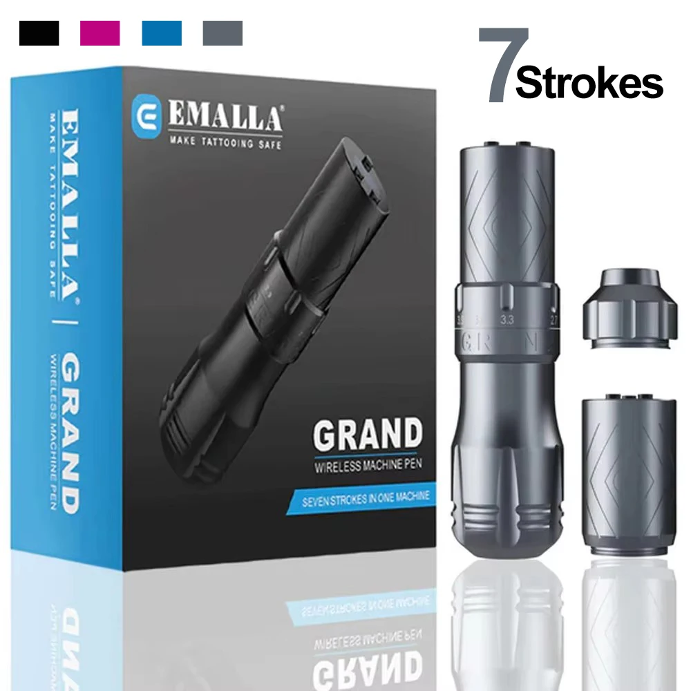 EMALLA GRAND Wireless Tattoo Pen 7 Adjustable Stroke Permanent Makeup Machine Pen 1800mAh Battery for Tattoo Art Supplies
EMALLA GRAND Wireless Tattoo Pen 7 Adjustable Stroke Permanent Makeup Machine Pen 1800mAh Battery for Tattoo Art Supplies