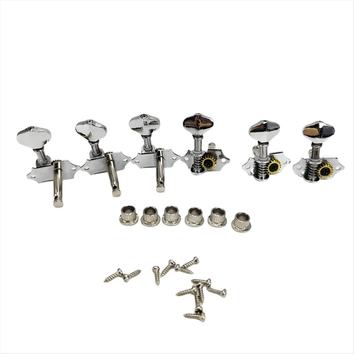 TUREBG Acoustic Guitar String Tuning Pegs Kit with Screw Ferrule Universal Tuners Open Tuning Standard Accessories Silver
TUREBG Acoustic Guitar String Tuning Pegs Kit with Screw Ferrule Universal Tuners Open Tuning Standard Accessories Silver