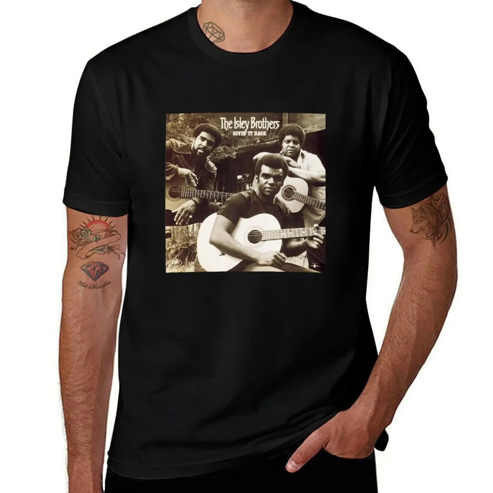 The Isley Brothers Givin It Back Album Cover T-Shirt Casual Loose Short Sleeve Tee for Men
The Isley Brothers Givin It Back Album Cover T-Shirt Casual Loose Short Sleeve Tee for Men