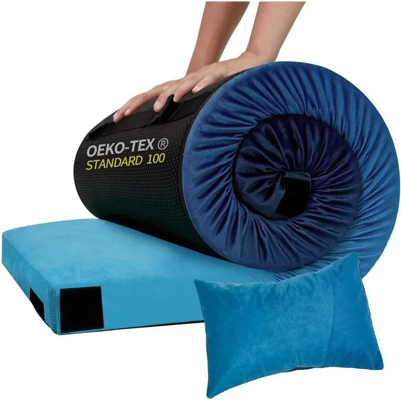 Memory Foam Camping Pad, Camping Sleeping Pad, Camping Mattress Pad with Pillow & Travel Bag, Portable Floor Mat Roll Up
Memory Foam Camping Pad, Camping Sleeping Pad, Camping Mattress Pad with Pillow & Travel Bag, Portable Floor Mat Roll Up