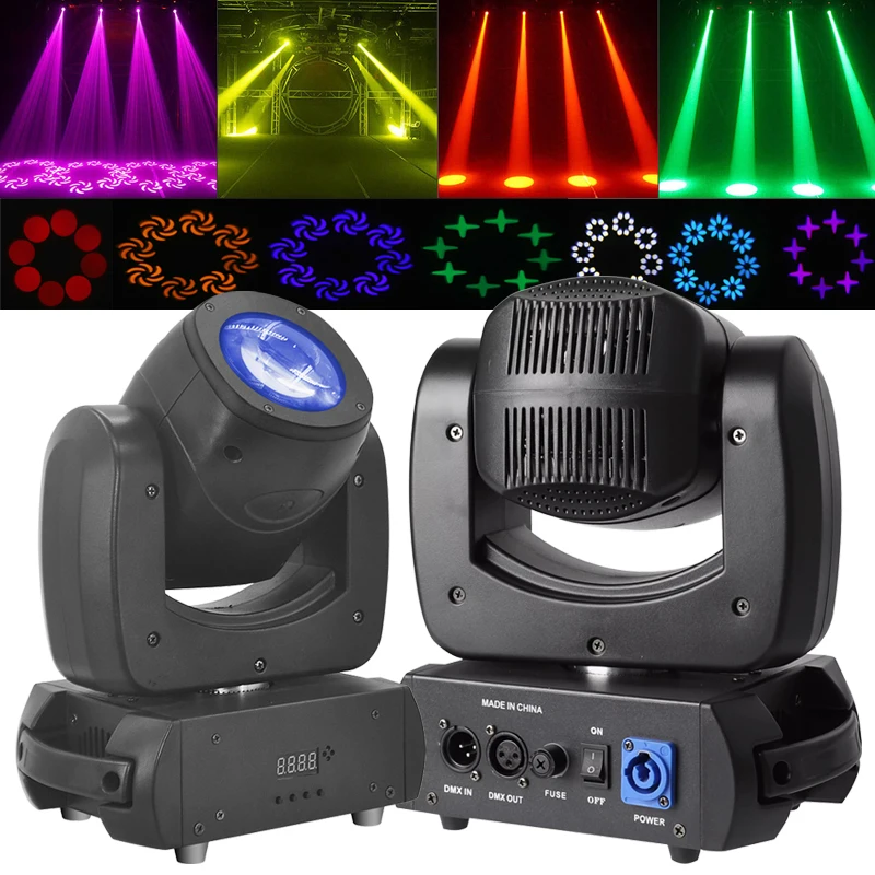 2pcs Moving Head Light 7 Gobos 7 Colors Spotlight With Sound Activated DMX512 Control For DJ Disco Party Stage Strobe Beam Light
2pcs Moving Head Light 7 Gobos 7 Colors Spotlight With Sound Activated DMX512 Control For DJ Disco Party Stage Strobe Beam Light