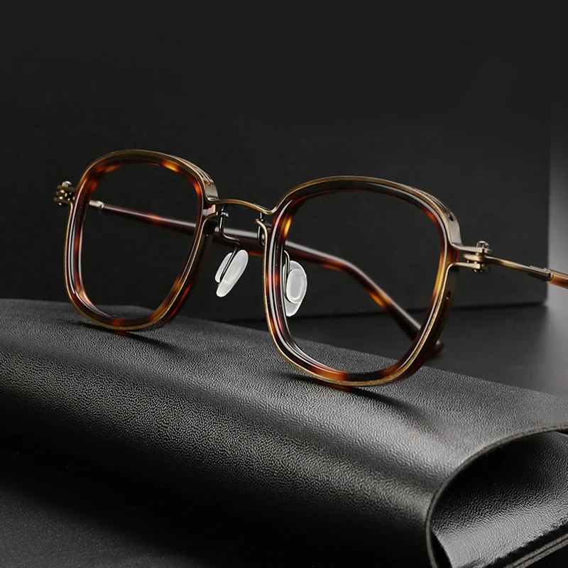 Handmade Vintage Square Titanium Acetate Eyeglasses Men Myopia Prescription Glasses Frame Women Retro Optical Spectacles Eyewear
Handmade Vintage Square Titanium Acetate Eyeglasses Men Myopia Prescription Glasses Frame Women Retro Optical Spectacles Eyewear