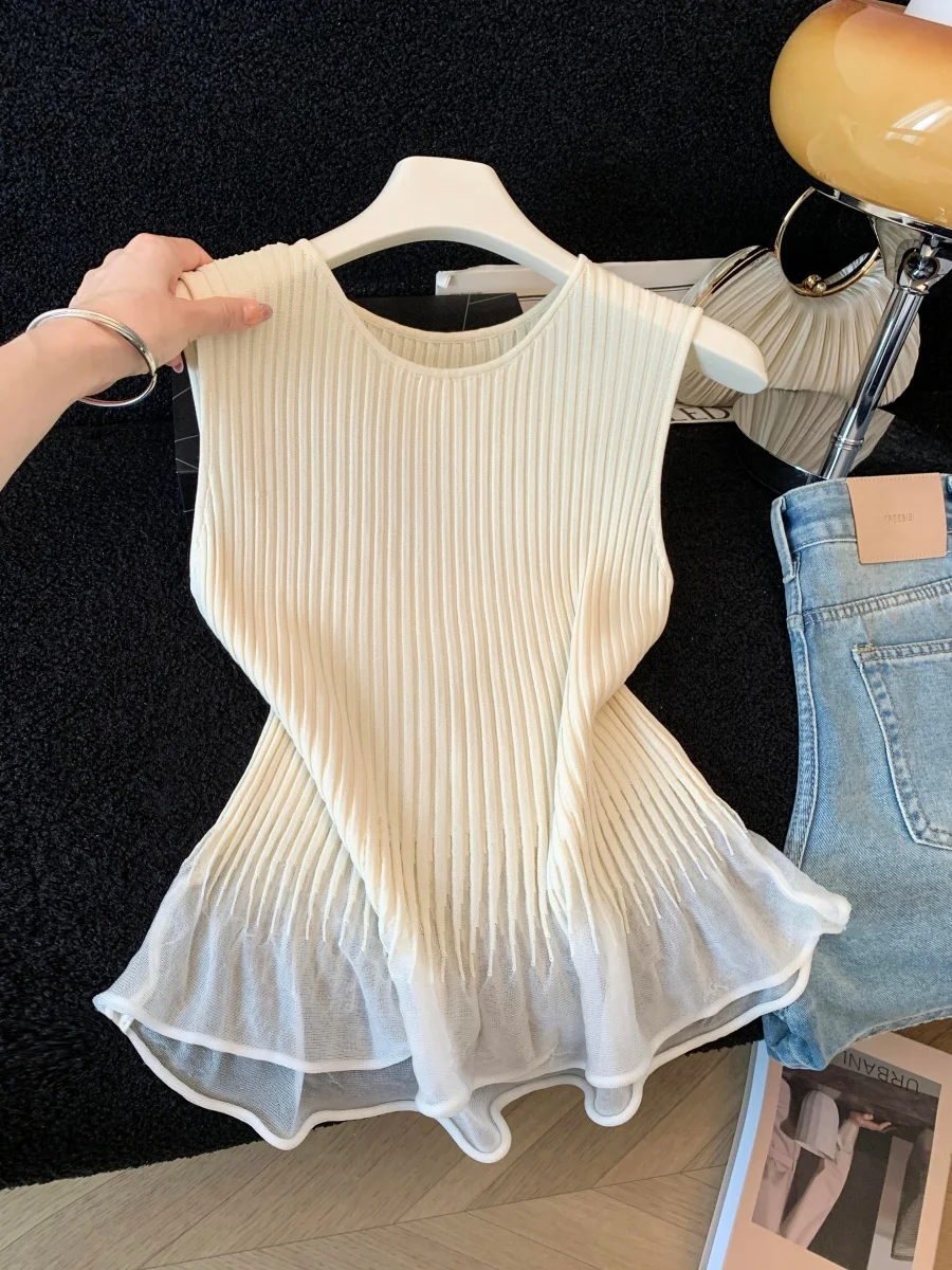 Korean Style Sweet Summer Sleeveless Knitted Vest Women's Self-Keeping Patterned Sweater Soft Style Commute Straight Tube
Korean Style Sweet Summer Sleeveless Knitted Vest Women's Self-Keeping Patterned Sweater Soft Style Commute Straight Tube