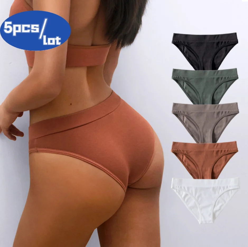 5Pcs/set Women Cotton Brazilian Panties S-XL Female T-back Underpants Sexy V Waist Underwear Ladies Soft Bikini Panties
5Pcs/set Women Cotton Brazilian Panties S-XL Female T-back Underpants Sexy V Waist Underwear Ladies Soft Bikini Panties