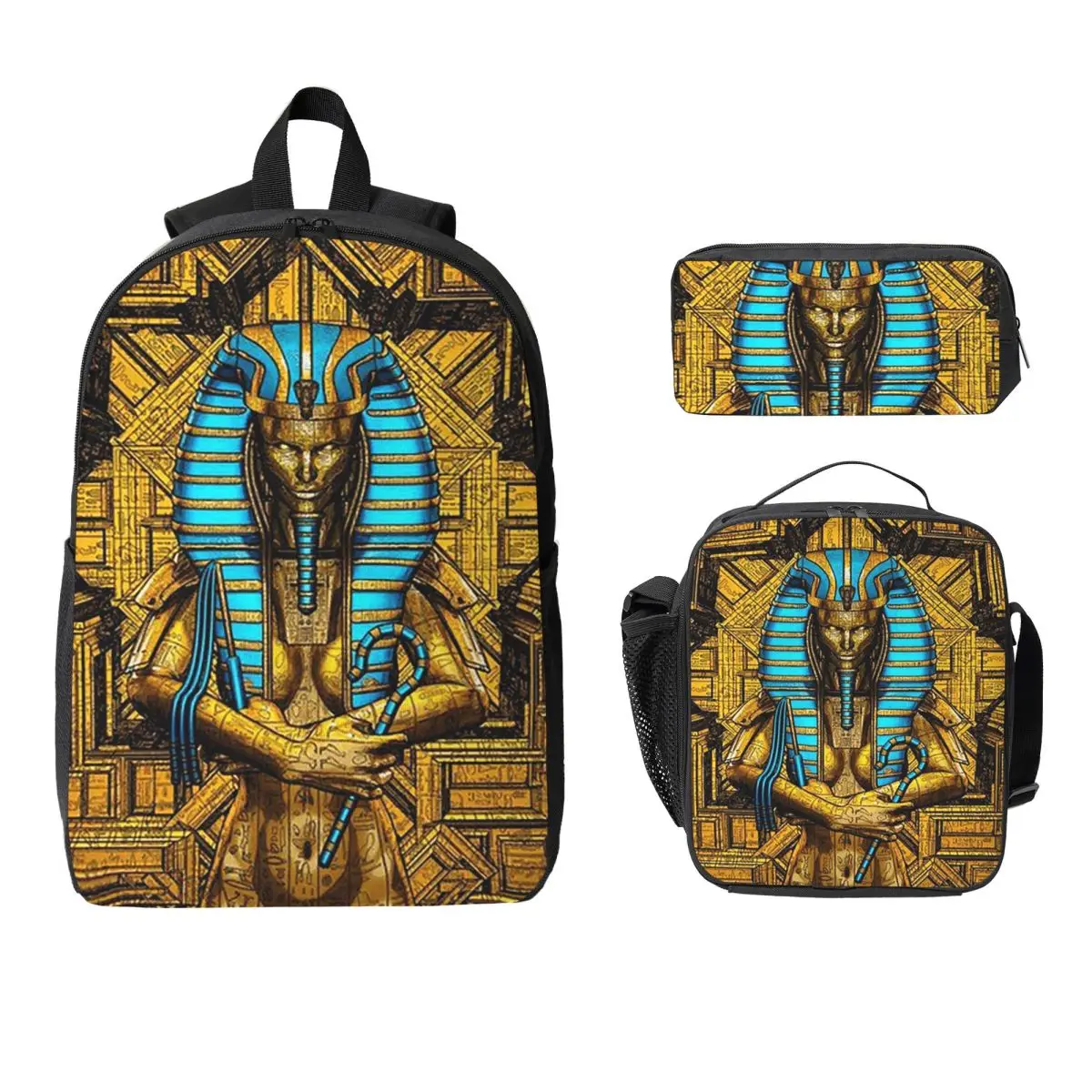 Egyptian Pharaoh With Golden Crown Illustration Backpack BookBag School Bag Shoulder Bags 3ps Insulated Lunch Bag Pencil Case
Egyptian Pharaoh With Golden Crown Illustration Backpack BookBag School Bag Shoulder Bags 3ps Insulated Lunch Bag Pencil Case