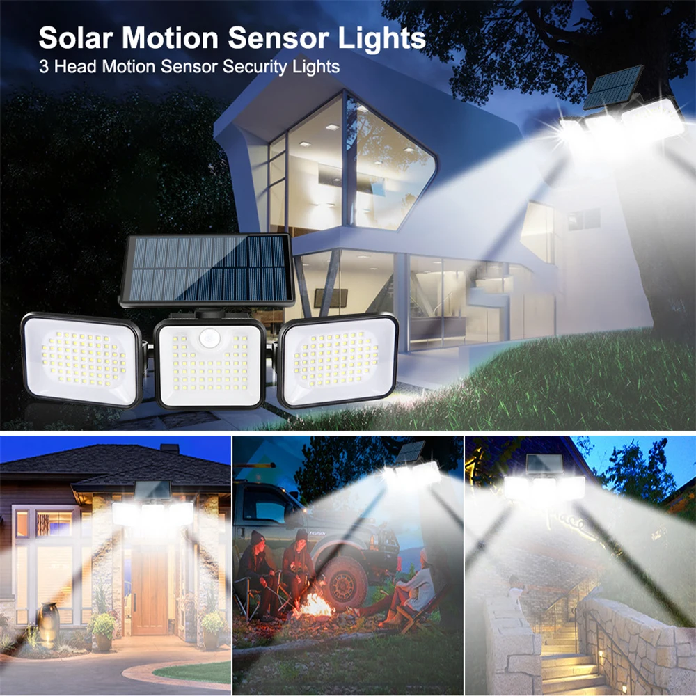 Folding Solar LED Light Three-Head Wall Lamp Rotating Human Body Induction Remote Control Outdoor Garden Landscape Lighting Lamp
Folding Solar LED Light Three-Head Wall Lamp Rotating Human Body Induction Remote Control Outdoor Garden Landscape Lighting Lamp