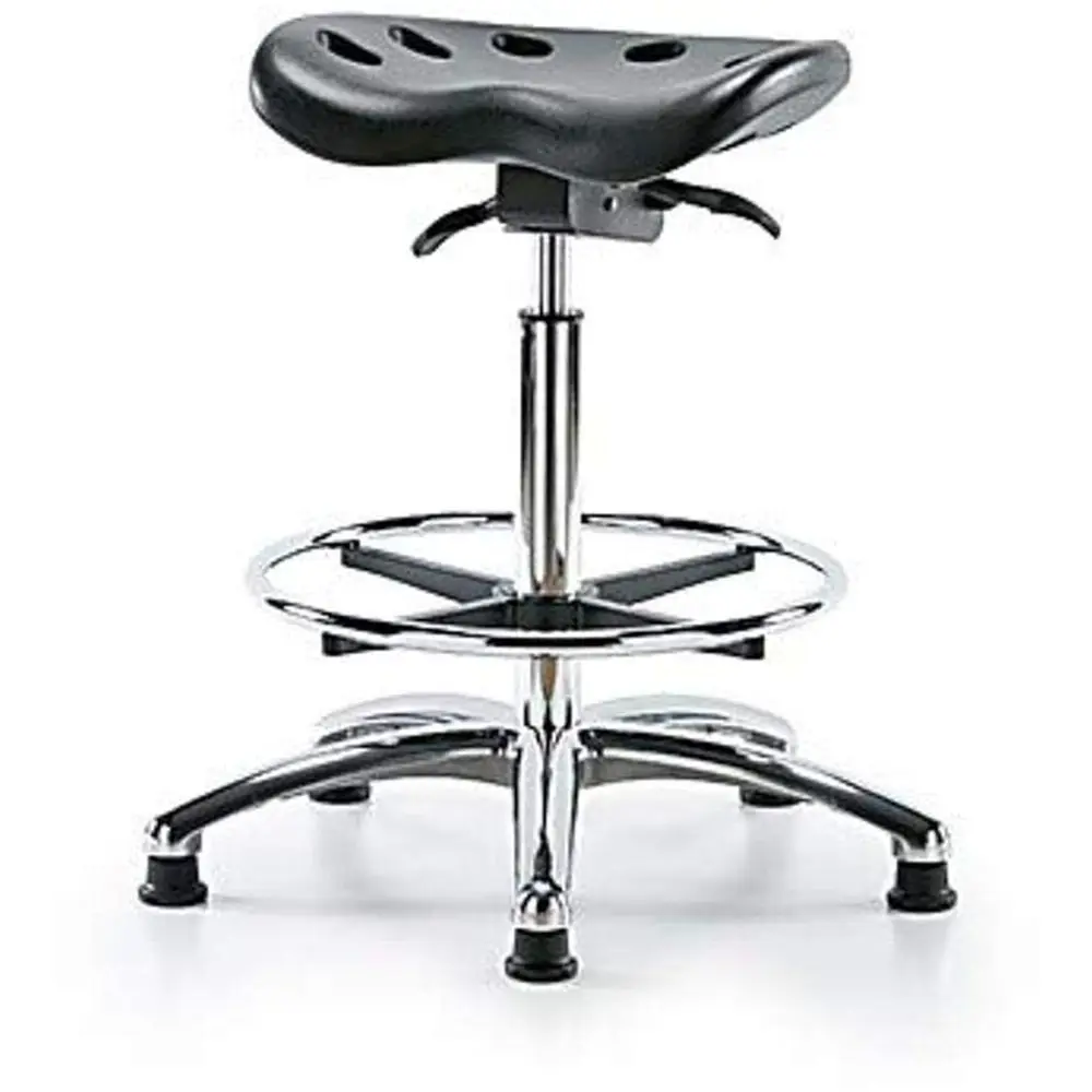 ESD-Compliant Polyurethane Sit-Stand Desk Stool, Chrome Base, No Foot Ring, ESD Glides, Black
ESD-Compliant Polyurethane Sit-Stand Desk Stool, Chrome Base, No Foot Ring, ESD Glides, Black