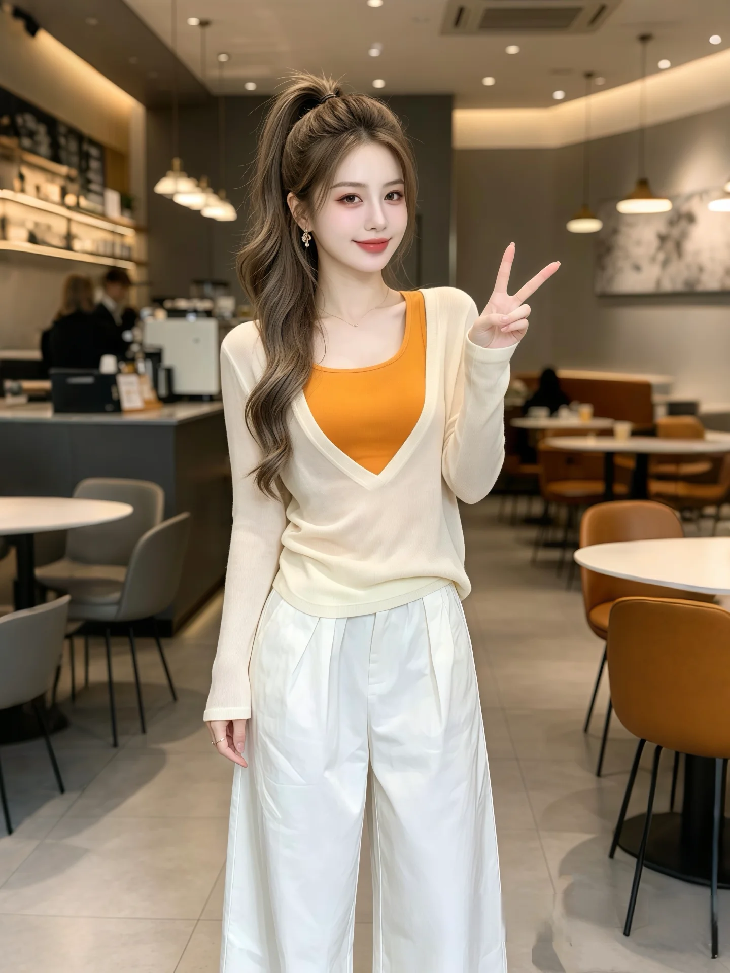 Cool And Racy Anti-Aging Set Summer New Fashion Design V-Neck Knitted Cover up Orange Vest Women's Ensemble Casual Commute Style
Cool And Racy Anti-Aging Set Summer New Fashion Design V-Neck Knitted Cover up Orange Vest Women's Ensemble Casual Commute Style