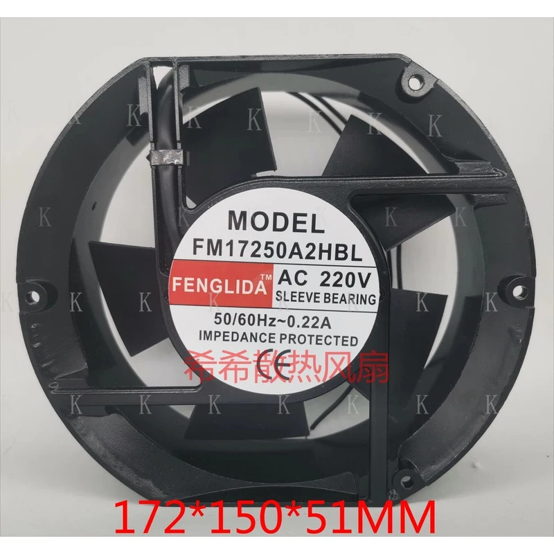 C FOR 1PCS MODEL FM17250A2HBL 220V 0.22A 380V 17CM Axial Cooling Fan
C FOR 1PCS MODEL FM17250A2HBL 220V 0.22A 380V 17CM Axial Cooling Fan