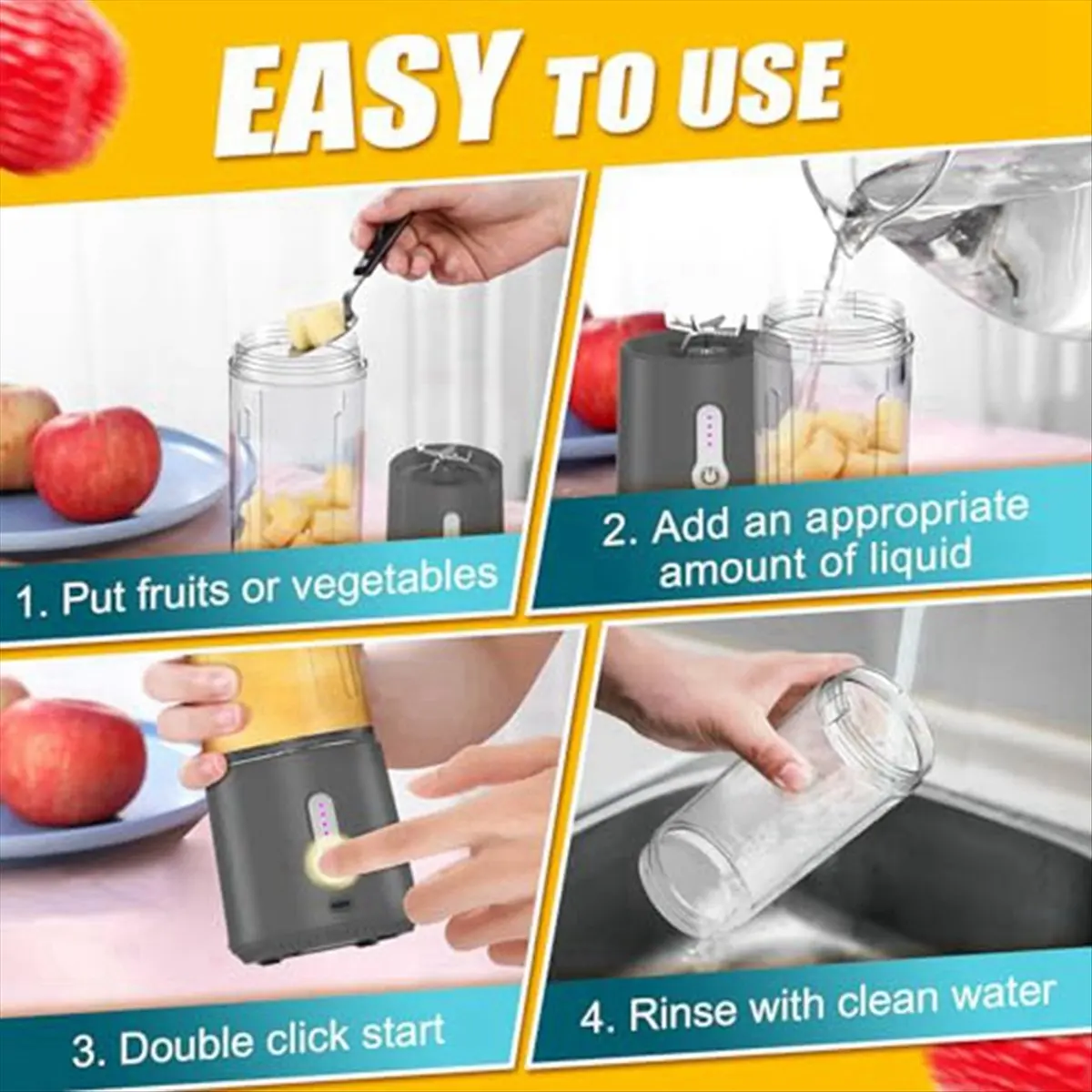 (A25M) Portable Juicer Mini Blender Fully Automatic Juicer Electric Fruit Juicer for Making Milkshakes and Smoothies
(A25M) Portable Juicer Mini Blender Fully Automatic Juicer Electric Fruit Juicer for Making Milkshakes and Smoothies