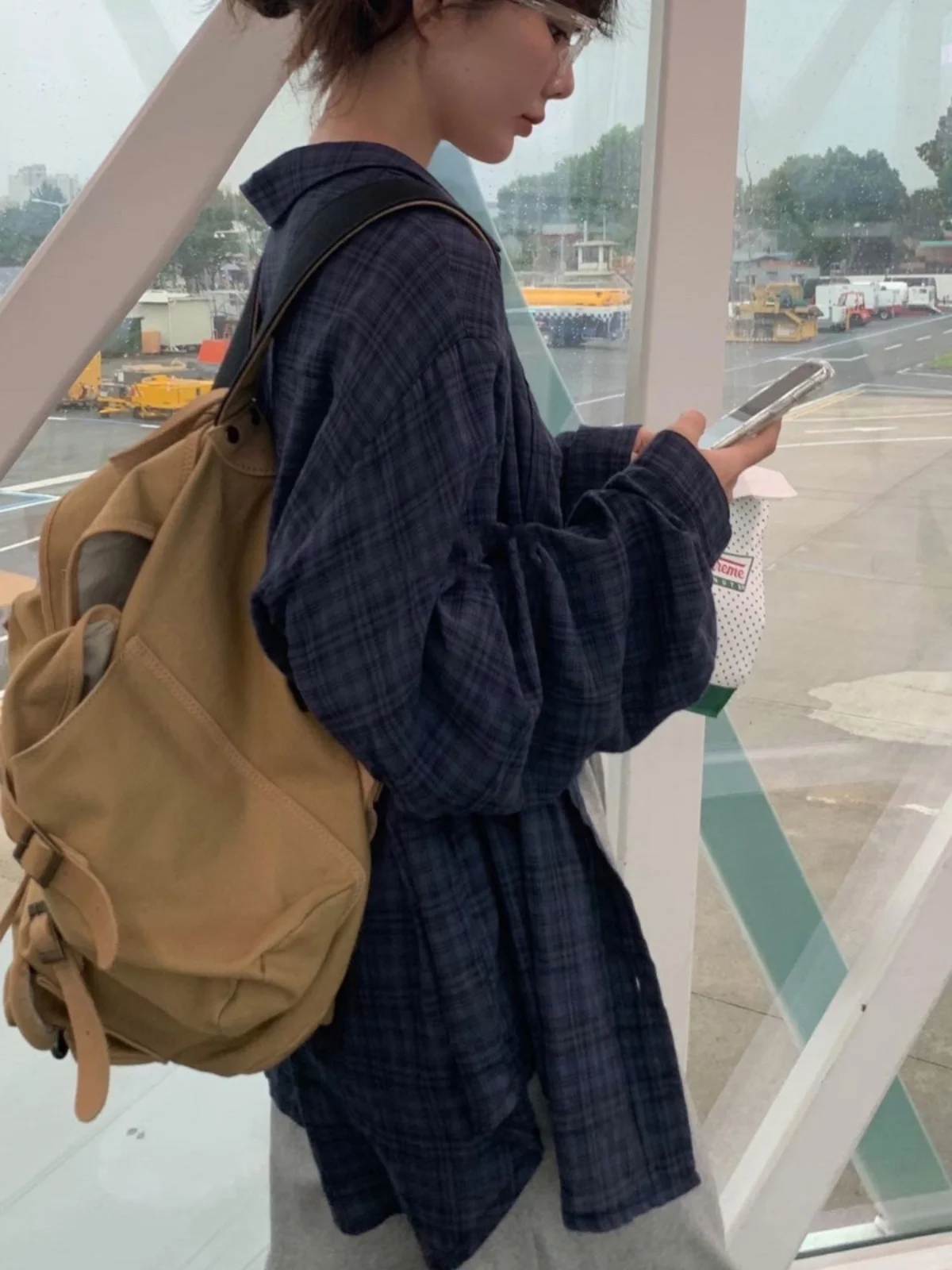 Retro Plaid Loose Women's irt Thin Outerwear Sun Protection Long Sve Collar Regular Length Korean Sle Commute
Retro Plaid Loose Women's irt Thin Outerwear Sun Protection Long Sve Collar Regular Length Korean Sle Commute