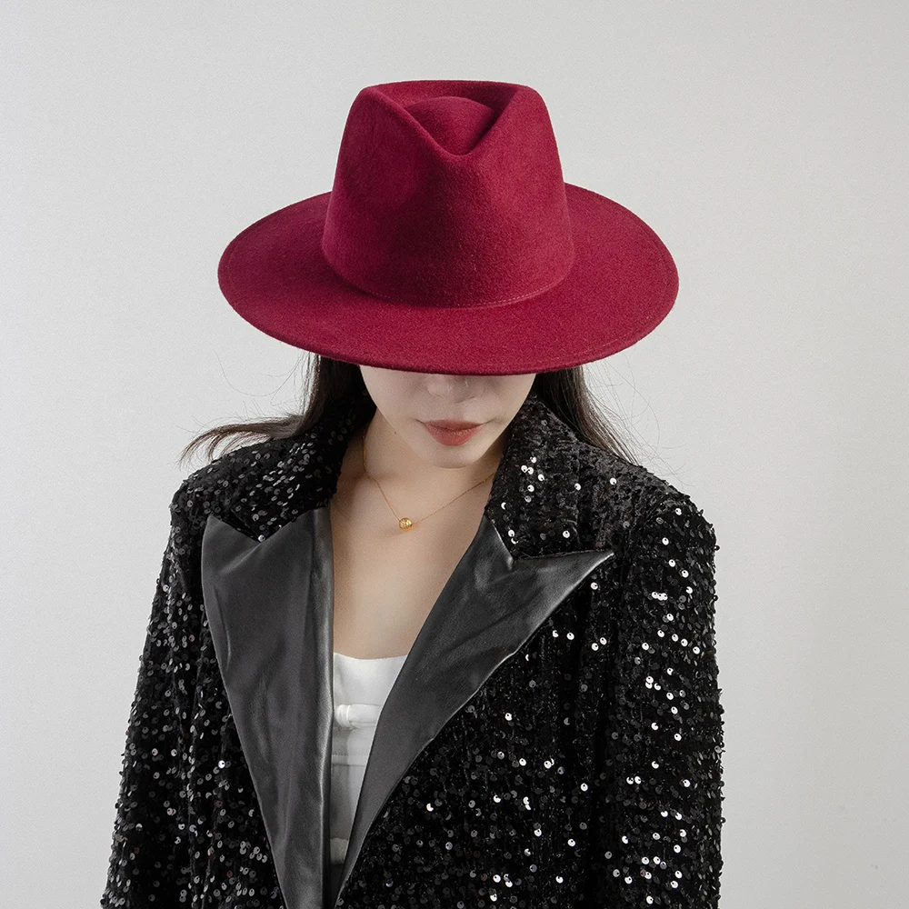 Winter Fashion Simple New Woolen Hat Classic Versatile Flat-Brimmed Jazz Hat Warm Pure Wool Hat
Winter Fashion Simple New Woolen Hat Classic Versatile Flat-Brimmed Jazz Hat Warm Pure Wool Hat