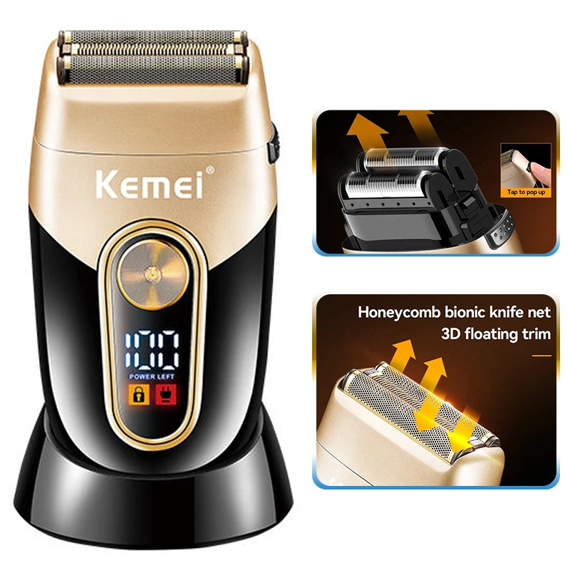 Electric Razor Electric Shaver Rechargeable Shaving Machine For Men Shaver Beard Razor Wet-Dry Use Beard Trimmer Charging Base
Electric Razor Electric Shaver Rechargeable Shaving Machine For Men Shaver Beard Razor Wet-Dry Use Beard Trimmer Charging Base