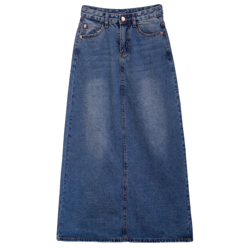 Spring Summer Women Long Denim Skirt Korean Style Fashion High Waist A Line Skirt Ladies Casual Ankle Length Skirts Femme
Spring Summer Women Long Denim Skirt Korean Style Fashion High Waist A Line Skirt Ladies Casual Ankle Length Skirts Femme