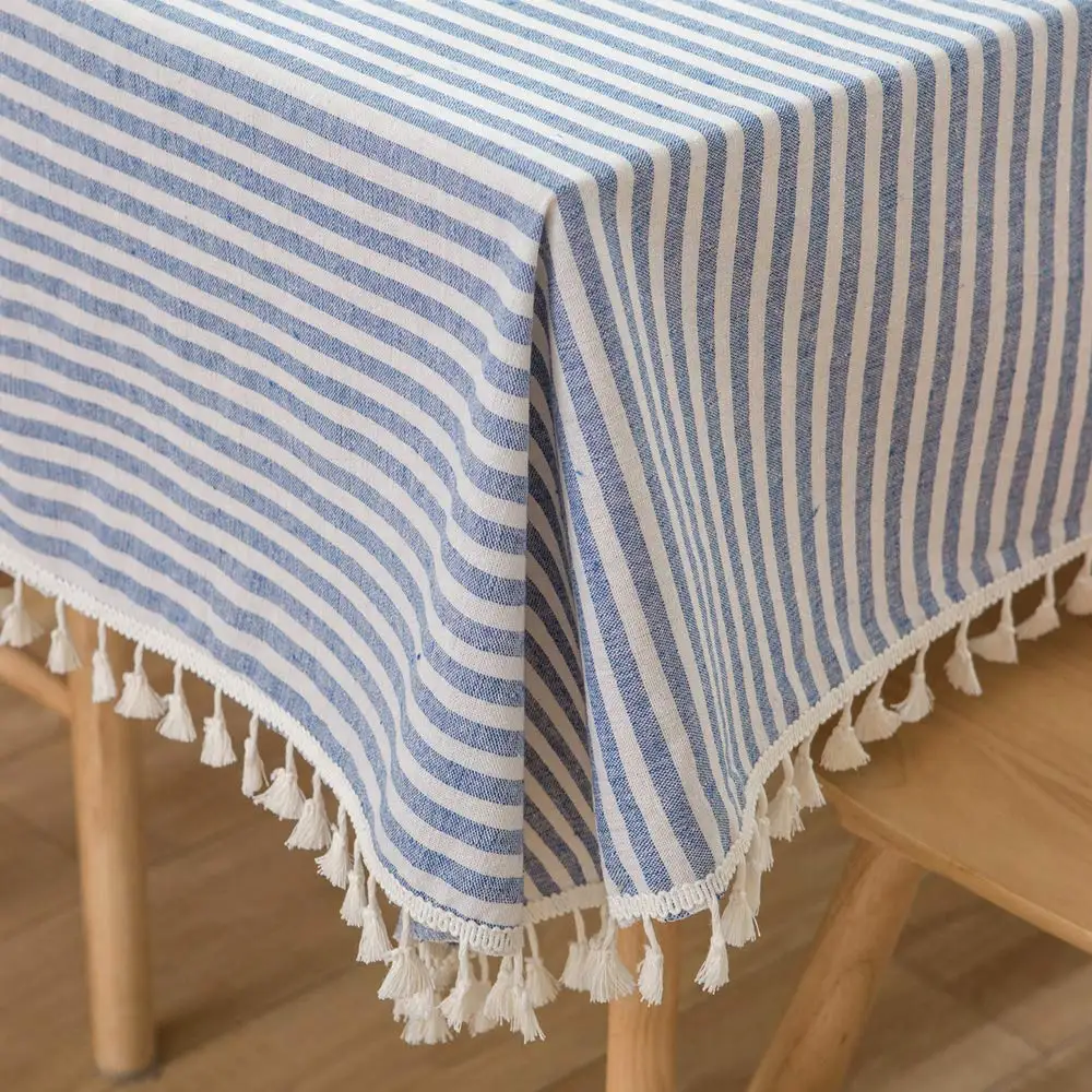 Cotton Linen Table Cloth Stripe Tassel Rectangle Tablecloth Dust-Proof Table Cover for Kitchen Dinning Tabletop Decoration
Cotton Linen Table Cloth Stripe Tassel Rectangle Tablecloth Dust-Proof Table Cover for Kitchen Dinning Tabletop Decoration