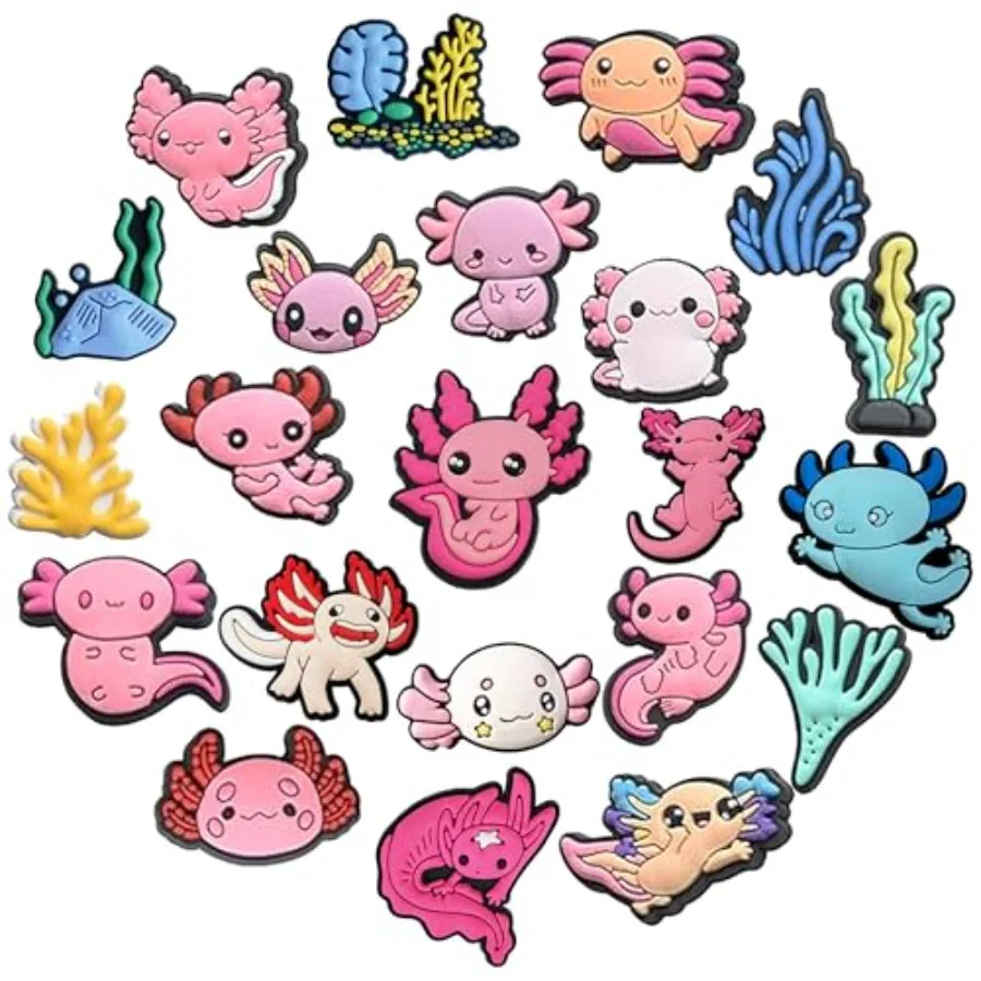 22 шт., подвески для обуви Axolotl, кавайная обувь с животными, подвески для обуви для мальчиков и девочек, милые нескользящие зажимы для обуви, аксессуары, розовая обувь с героями мультфильмов
22 шт., подвески для обуви Axolotl, кавайная обувь с животными, подвески для обуви для мальчиков и девочек, милые нескользящие зажимы для обуви, аксессуары, розовая обувь с героями мультфильмов