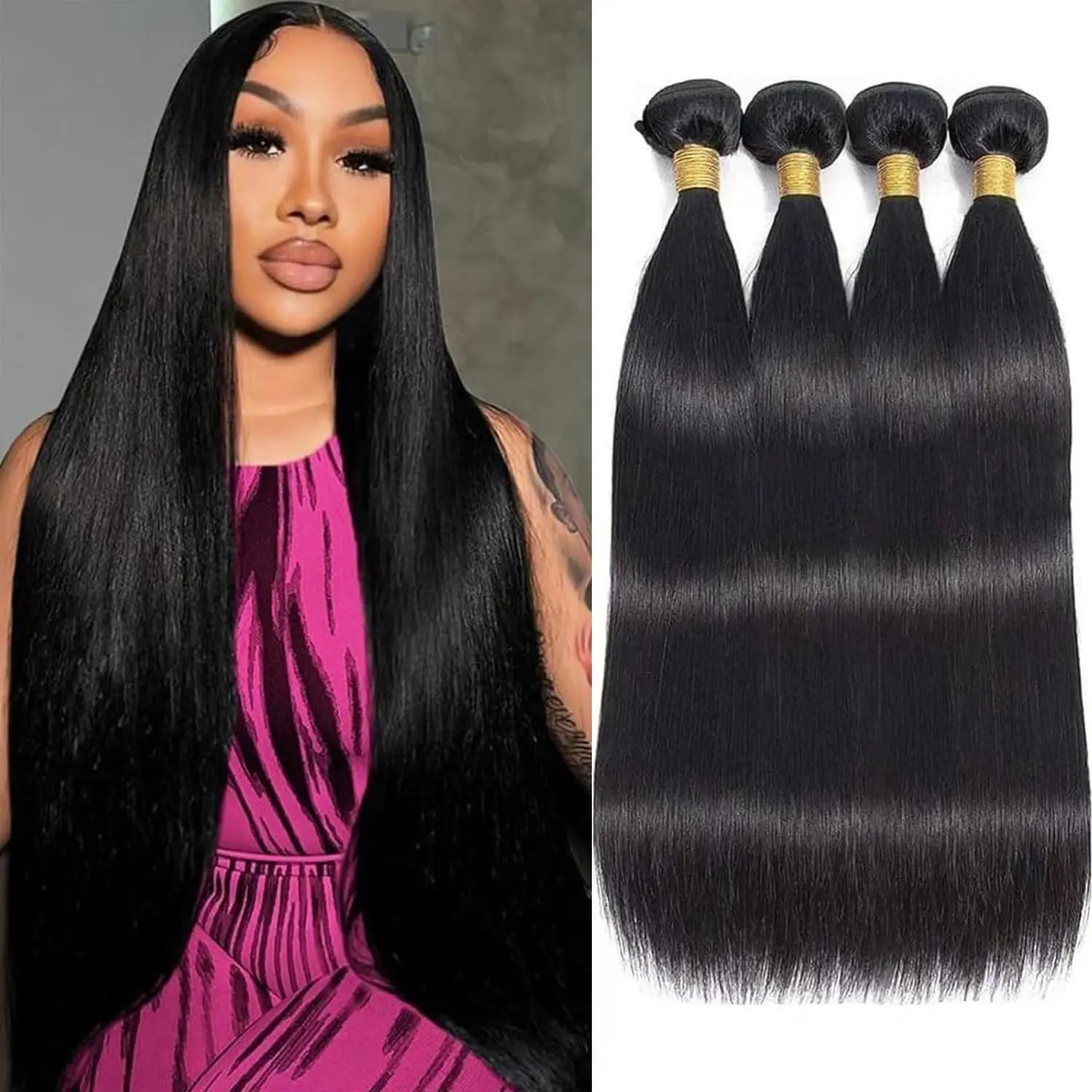 Прямые пучки человеческих волос 16, 18, 20 дюймов, 12 А, бразильские 3 пучка для женщин, двойной уток, черный цвет
Прямые пучки человеческих волос 16, 18, 20 дюймов, 12 А, бразильские 3 пучка для женщин, двойной уток, черный цвет