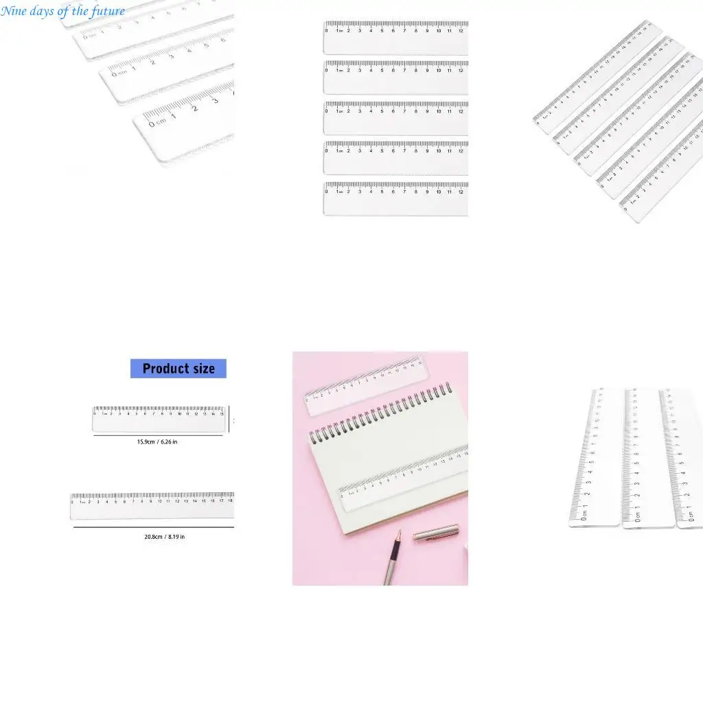 5 Pcs 15cm 20cm Primary School Ruler Set Clear Ruler Plastic Ruler Straight Ruler Measuring Ruler for School E65A
5 Pcs 15cm 20cm Primary School Ruler Set Clear Ruler Plastic Ruler Straight Ruler Measuring Ruler for School E65A
