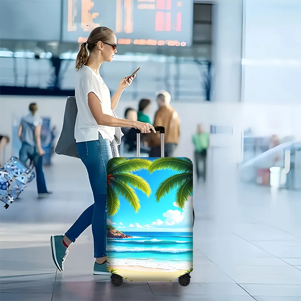1 PC Tropical Beach Print Luggage Cover for luggage sizes 18-32 inches; dust and elastic travel accessories to effectively pr
1 PC Tropical Beach Print Luggage Cover for luggage sizes 18-32 inches; dust and elastic travel accessories to effectively pr