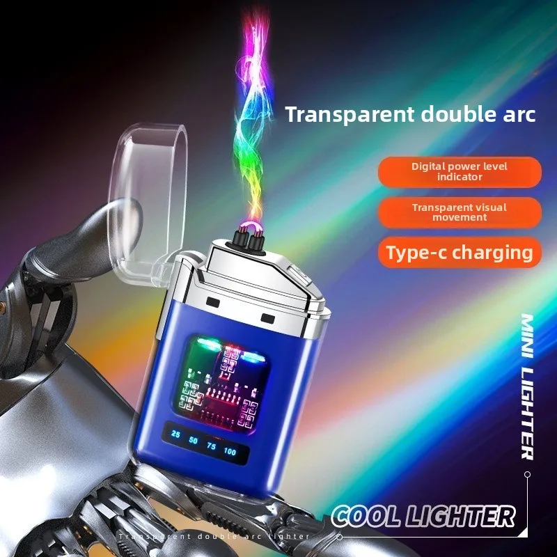 New Pulse Plasma Type-C Charging Portable Windproof And Waterproof Metal Double Arc Lighter Outdoor Camping Men's High End Gifts
New Pulse Plasma Type-C Charging Portable Windproof And Waterproof Metal Double Arc Lighter Outdoor Camping Men's High End Gifts