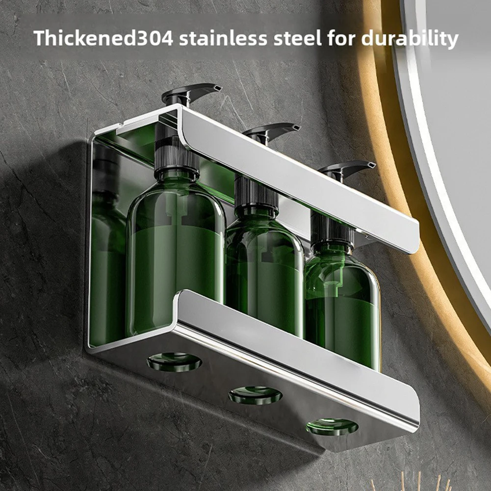 Wall Mounted Soap Dispenser Bottle Holder Stainless Steel Bathroom Storage Rack With Holder For Bathroom Shampoo
Wall Mounted Soap Dispenser Bottle Holder Stainless Steel Bathroom Storage Rack With Holder For Bathroom Shampoo
