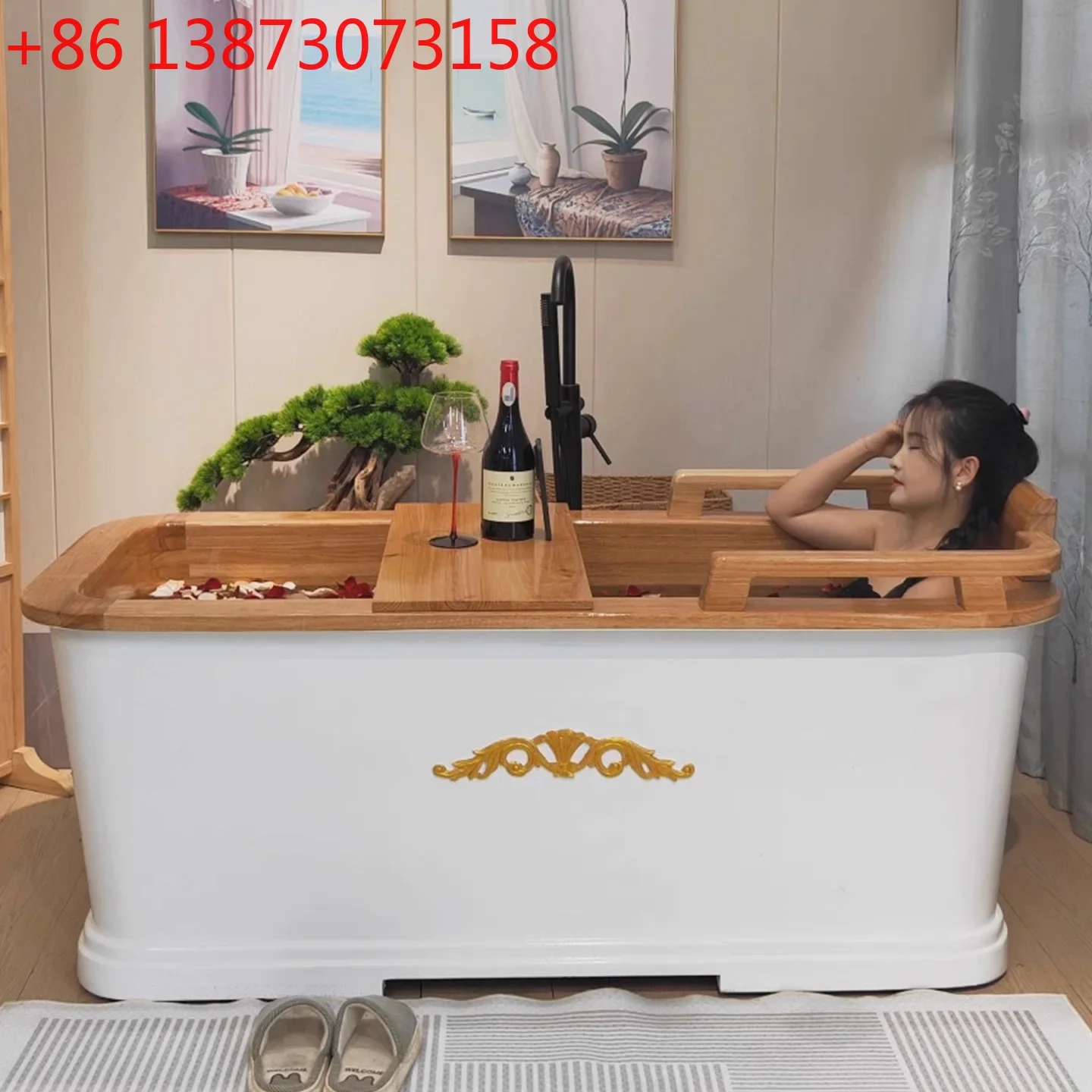 Shanqi Beauty Salon Oak Bath Adult Bath Wooden Bucket Household Hotel Homestay Bucket Wooden
Shanqi Beauty Salon Oak Bath Adult Bath Wooden Bucket Household Hotel Homestay Bucket Wooden