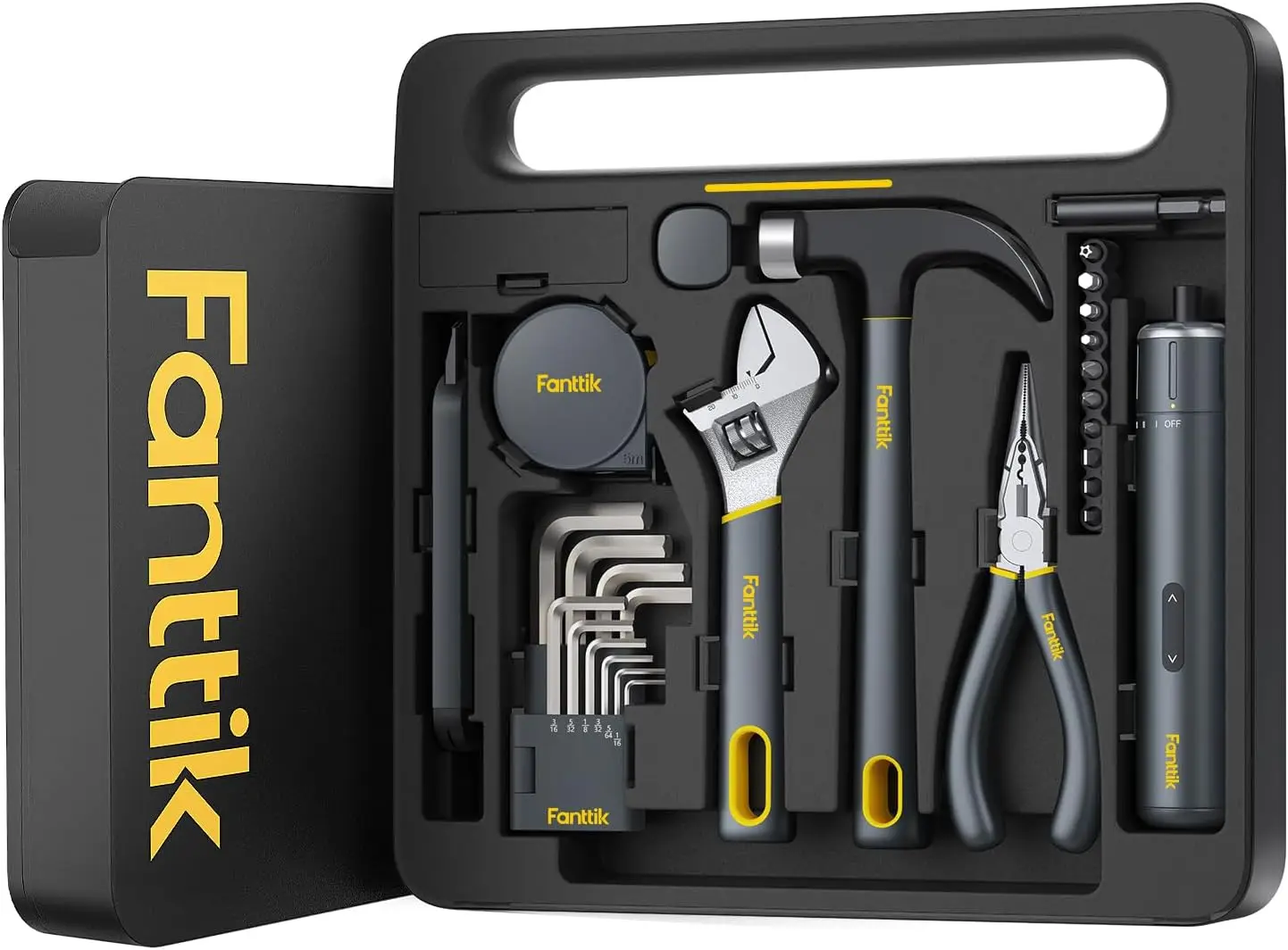 S1 NEX Studio Electric Screwdriver Tool Kit, 3 Torque Settings, Max 6N.m, 10 Magnetic Bits, 7 Types Tools, Hex Keys, Spanner, Cl
S1 NEX Studio Electric Screwdriver Tool Kit, 3 Torque Settings, Max 6N.m, 10 Magnetic Bits, 7 Types Tools, Hex Keys, Spanner, Cl