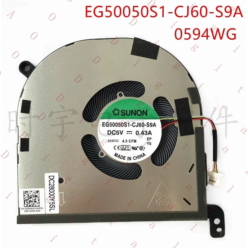 LL CPU Fan For DELL XPS 15 9520 Precision 5570 0594WG 594WG EG50050S1-CJ60-S9A
LL CPU Fan For DELL XPS 15 9520 Precision 5570 0594WG 594WG EG50050S1-CJ60-S9A