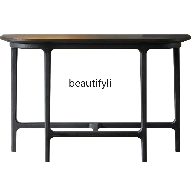 zqMinimalist Solid Wood Console a Long Narrow Table Semicircle Console Tables Nordic Modern Black Light Luxury Side View Table
zqMinimalist Solid Wood Console a Long Narrow Table Semicircle Console Tables Nordic Modern Black Light Luxury Side View Table