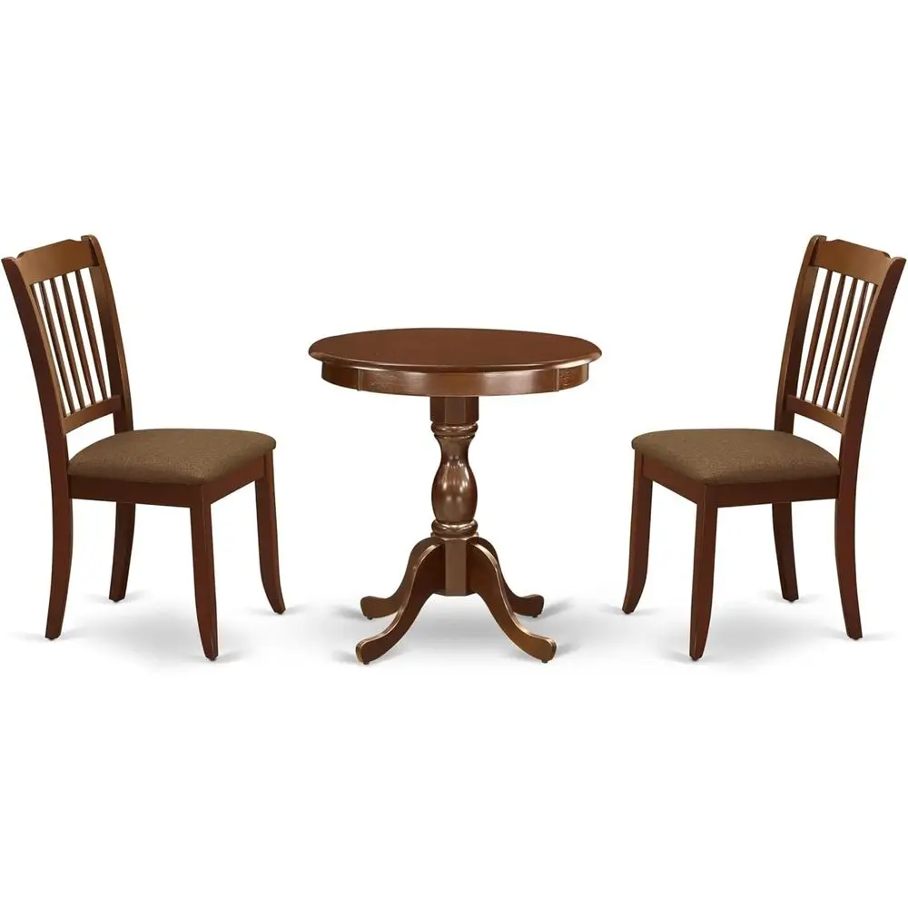 3-Piece Kitchen Table Set with Pedestal Base and 2 Linen Chairs for Small Spaces, 30x30 Inch
3-Piece Kitchen Table Set with Pedestal Base and 2 Linen Chairs for Small Spaces, 30x30 Inch