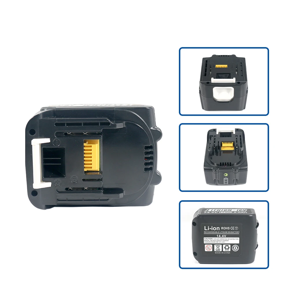 For Makita 14.4V 5.0Ah 5000mAh BL1430 BL1415 BL1440 BL1450 196875-4 194558-0 195444-8 rechargeable battery for LED indicator
For Makita 14.4V 5.0Ah 5000mAh BL1430 BL1415 BL1440 BL1450 196875-4 194558-0 195444-8 rechargeable battery for LED indicator