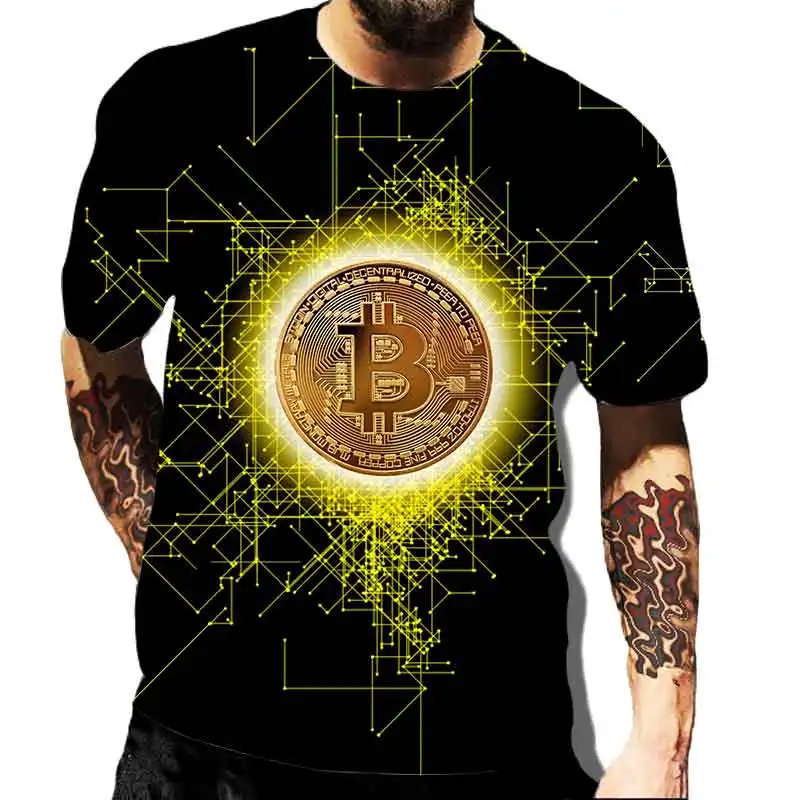 Men's T Shirt Fashion Bitcoin Graphic 3D Print Summer Streetwear Round Neck Short Sleeve Casual Loose Tops Tee Men Clothing
Men's T Shirt Fashion Bitcoin Graphic 3D Print Summer Streetwear Round Neck Short Sleeve Casual Loose Tops Tee Men Clothing