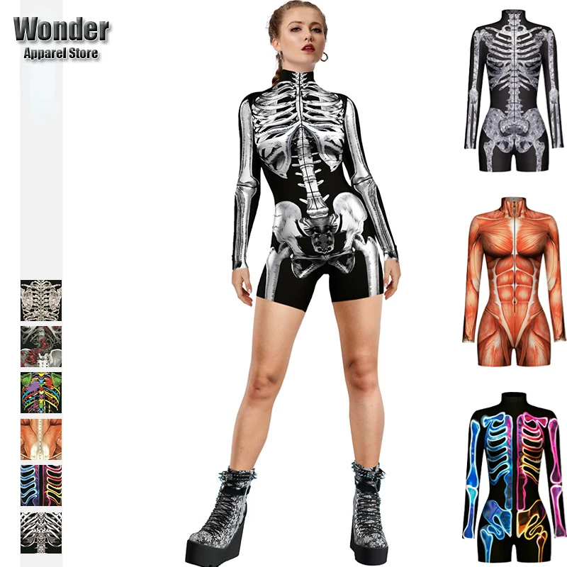 Women Men Body Skeleton Skull Punk Future Robot 3D Print Bodysuit Jumpsuit Halloween Cosplay Costume Party Role Play Outfit
Women Men Body Skeleton Skull Punk Future Robot 3D Print Bodysuit Jumpsuit Halloween Cosplay Costume Party Role Play Outfit