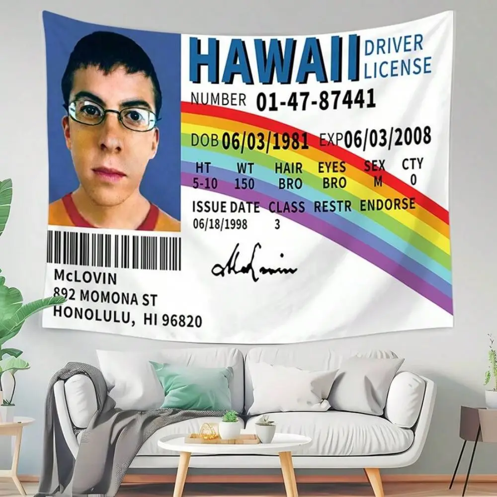 VIKAMA Fun Hawaiian Driver's License Tapestries, Dormitory Decoration, Living Room, Bedroom Background Cloth, Home Decoration
VIKAMA Fun Hawaiian Driver's License Tapestries, Dormitory Decoration, Living Room, Bedroom Background Cloth, Home Decoration