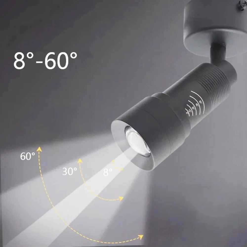 JOYINLED Масштабируемый поверхностный прожектор 7 Вт 5 ° -60 ° Потолочный светильник с регулируемым лучом, черный/белый фокус, светодиодный светильник для поверхностного монтажа, домашний декор
JOYINLED Масштабируемый поверхностный прожектор 7 Вт 5 ° -60 ° Потолочный светильник с регулируемым лучом, черный/белый фокус, светодиодный светильник для поверхностного монтажа, домашний декор
