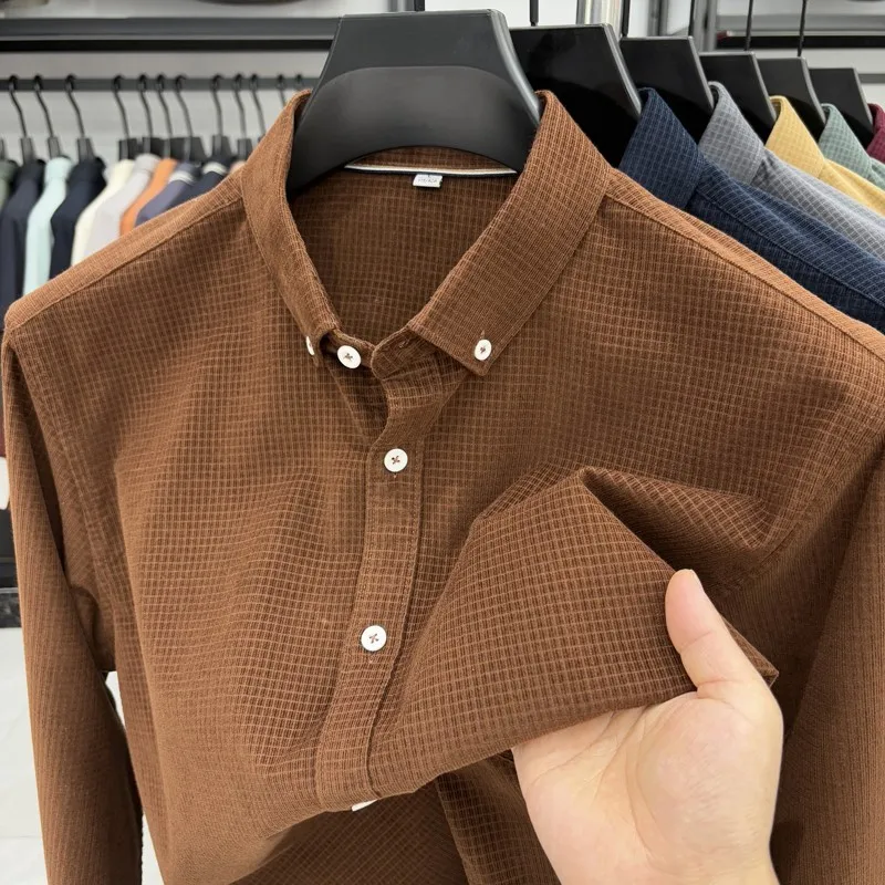 Вельветовый мужской Long Sve irt из чистого хлопка, повседневный деловой топ против морщин, осенний новый мужской топ без железа
Вельветовый мужской Long Sve irt из чистого хлопка, повседневный деловой топ против морщин, осенний новый мужской топ без железа