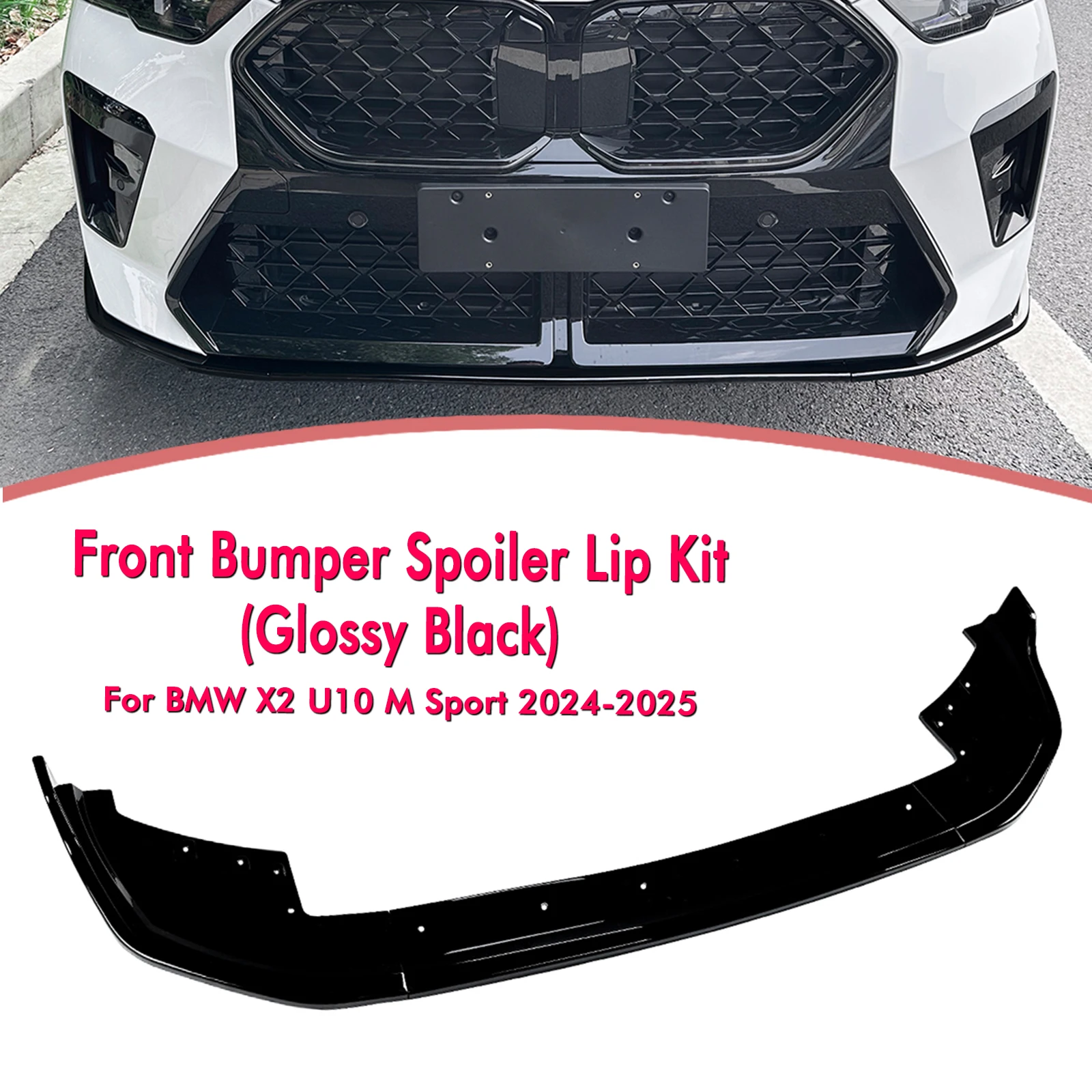 For BMW X2 U10 M Sport 2023-2025 Front Bumper Spoiler Lip Carbon Fiber Look/Gloss Black Lower Splitter Protector Guard Plate Kit
For BMW X2 U10 M Sport 2023-2025 Front Bumper Spoiler Lip Carbon Fiber Look/Gloss Black Lower Splitter Protector Guard Plate Kit