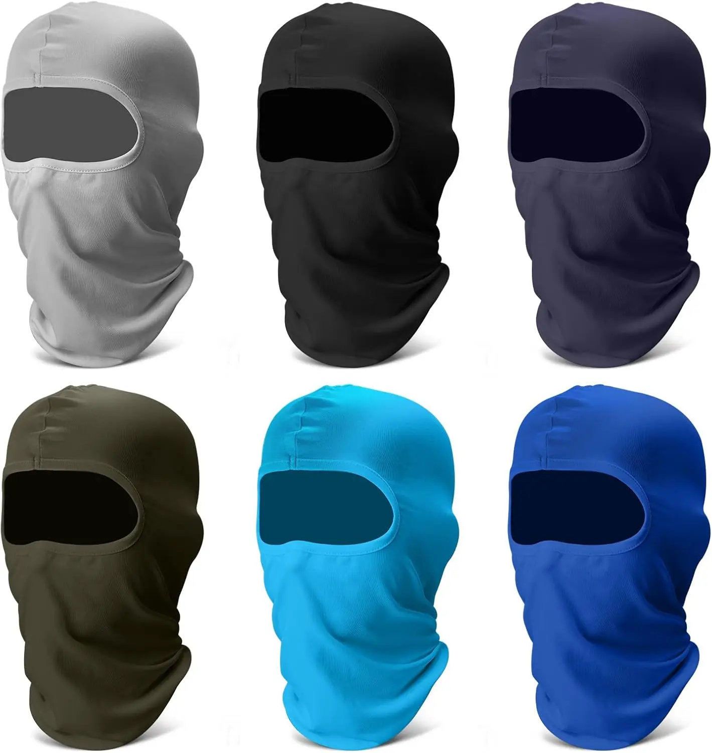 6 Pack Balaclava Ski Face Mask: Cooling Neck Gaiter Full Head Cover
6 Pack Balaclava Ski Face Mask: Cooling Neck Gaiter Full Head Cover