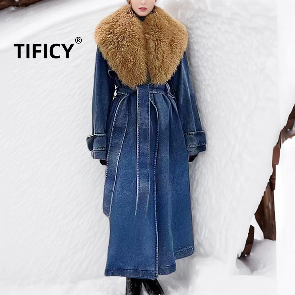 High Street Fashion Temperament Long Windbreaker Coats Autumn New Item Detachable Fur Collar Niche Design Denim Trench Jacket
High Street Fashion Temperament Long Windbreaker Coats Autumn New Item Detachable Fur Collar Niche Design Denim Trench Jacket